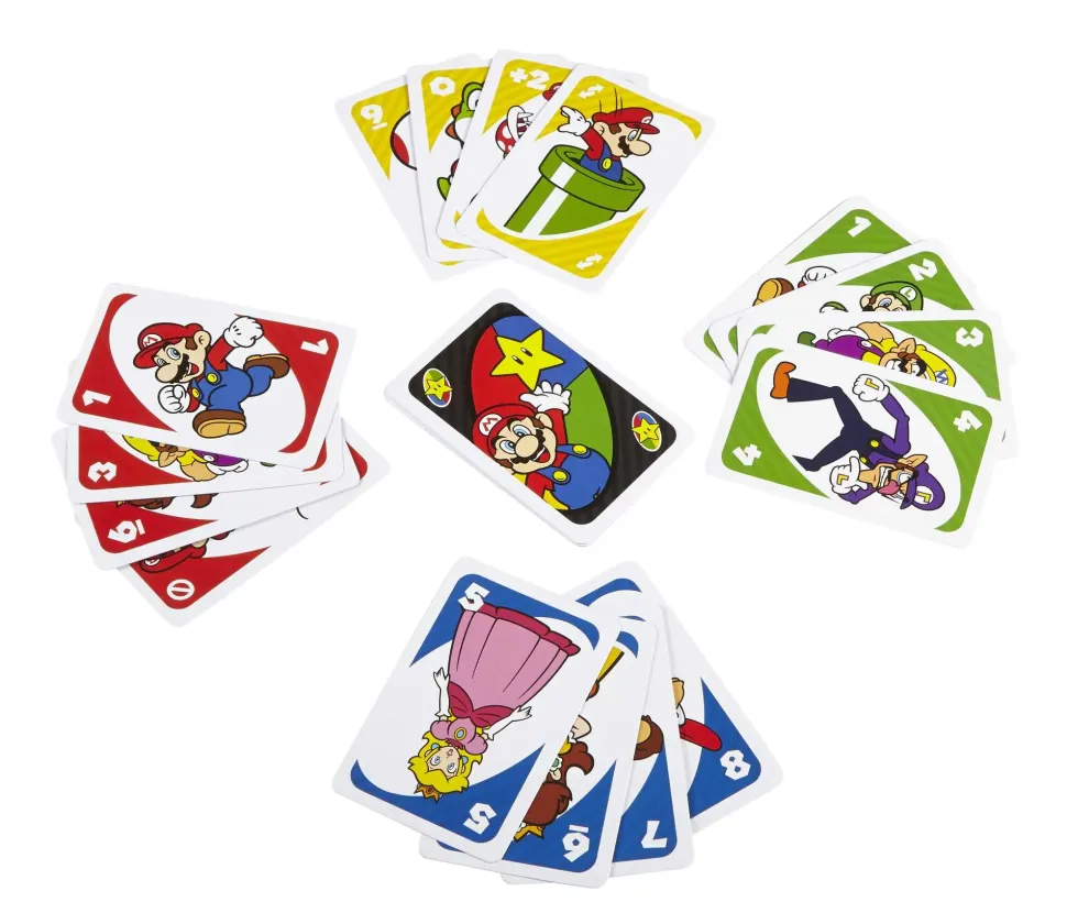 Mattel Games-Uno Gioco Di Carte Versione Super Mario Bros, 7+ Anni
