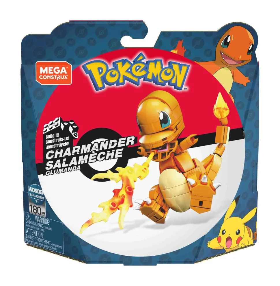 Mega Construx Pokemon Charmander Personaggio Da Costruzione, Giocattolo Per Bambini 7+ Anni