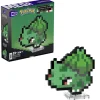 Mega Pokemon Showcase Bulbasaur, Set In Stile Retro Pixelato Da Costruire Con 374 Pezzi, Con Base Piana Per Esporlo E Incisione Sul Retro Per Appenderlo
