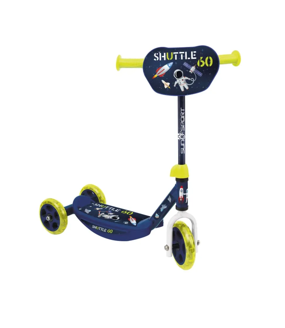 Monopattino 3 Ruote Per Bambini Da 2 A 4 Anni Con Struttura In Metallo E Pedana Antiscivolo | 20 Kg Di Capacita Massima Disponibile In Blu E Rosa