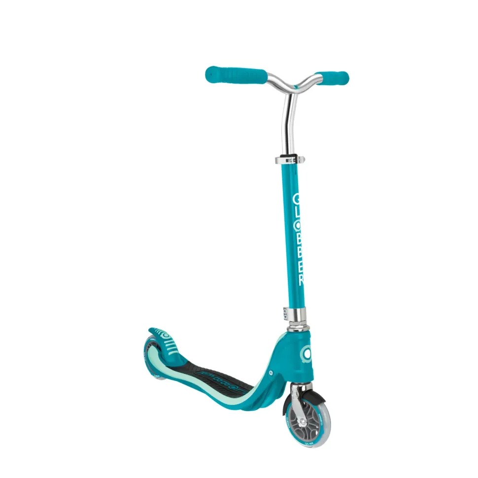 Monopattino Globber Flow 125 Regolabile Verde Acqua Adatto Per Bambini 5 7 Anni