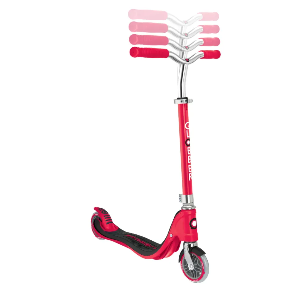 Monopattino Globber Flow 125 Regolabile Rosso Adatto Per Bambini 5 7 Anni