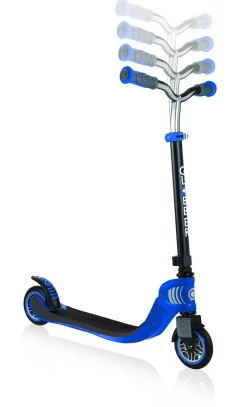 Monopattino Globber Primo Foldable Lights & Flow 125 3 Ruote Navy Blue- Per Bambini 3-7 Anni