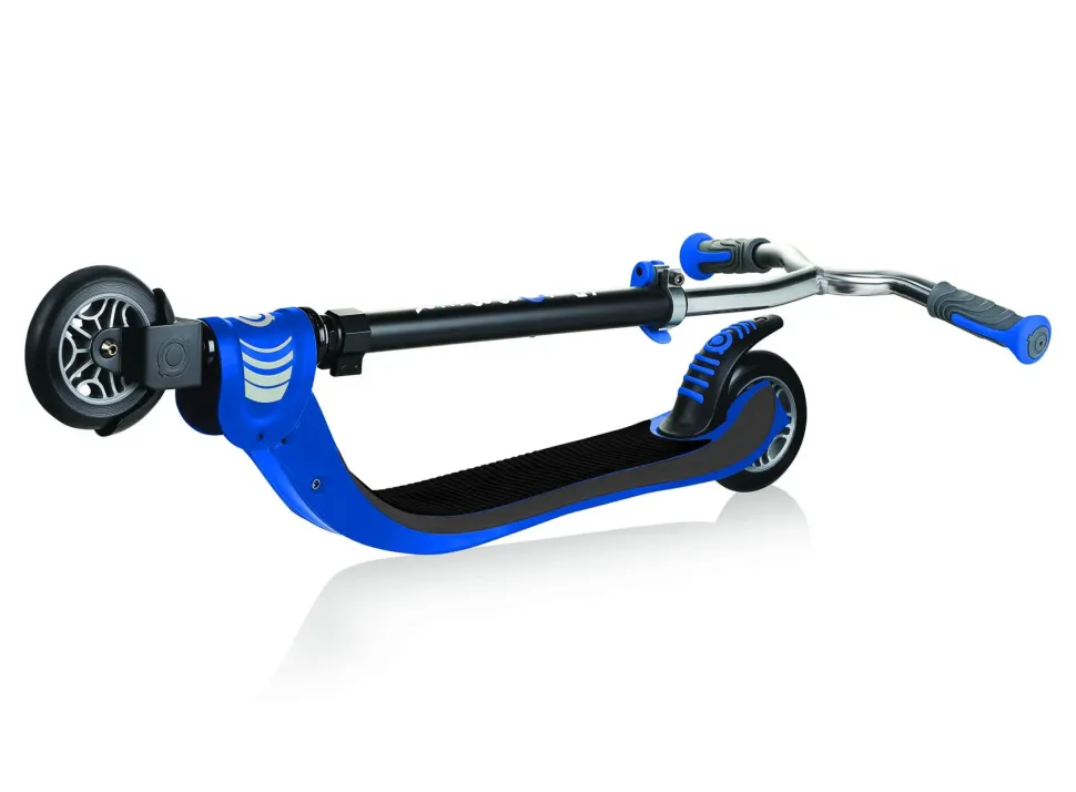 Monopattino Globber Primo Foldable Lights & Flow 125 3 Ruote Navy Blue- Per Bambini 3-7 Anni