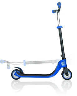 Monopattino Globber Primo Foldable Lights & Flow 125 3 Ruote Navy Blue- Per Bambini 3-7 Anni