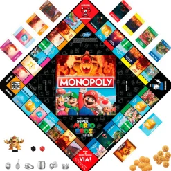 Monopoly The Super Mario Bros. Movie Edition, Gioco Da Tavolo Per Bambini E Bambine, Contiene La Pedina Di Bowser, Giochi Per Famiglie