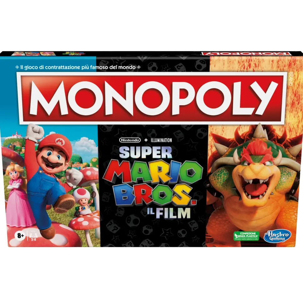 Monopoly The Super Mario Bros. Movie Edition, Gioco Da Tavolo Per Bambini E Bambine, Contiene La Pedina Di Bowser, Giochi Per Famiglie