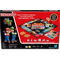 Monopoly The Super Mario Bros. Movie Edition, Gioco Da Tavolo Per Bambini E Bambine, Contiene La Pedina Di Bowser, Giochi Per Famiglie