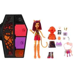 Monster High Segreti Da Brivido Neon Frights Toralei Stripe, Playset Con Bambola, Abiti E Armadietto Per I Look