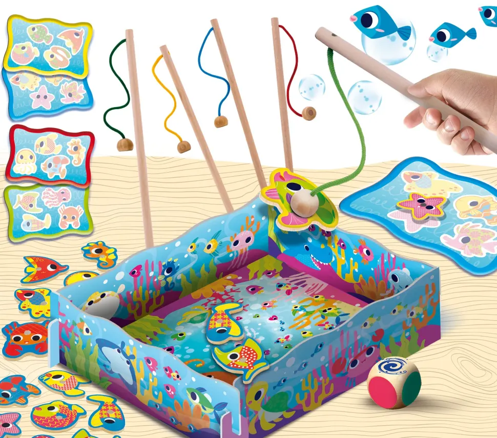 Montessori Baby Legno Magnetic Fish Fun