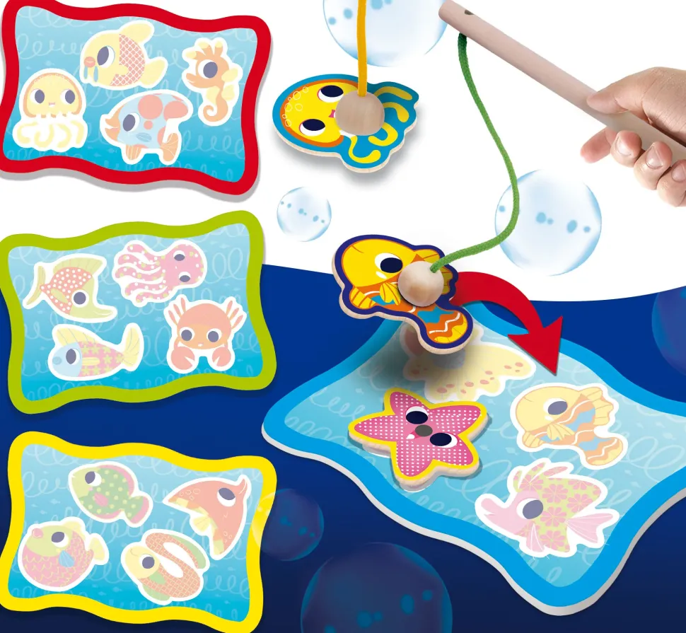 Montessori Baby Legno Magnetic Fish Fun