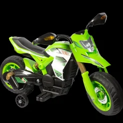Moto Cross 6V Per Bimbi: Fari, Suoni Realistici, Poggiapiedi, Stabilizzatore E Caricabatteria Inclusi Adatta A Bambini Dai 3 Ai 5 Anni