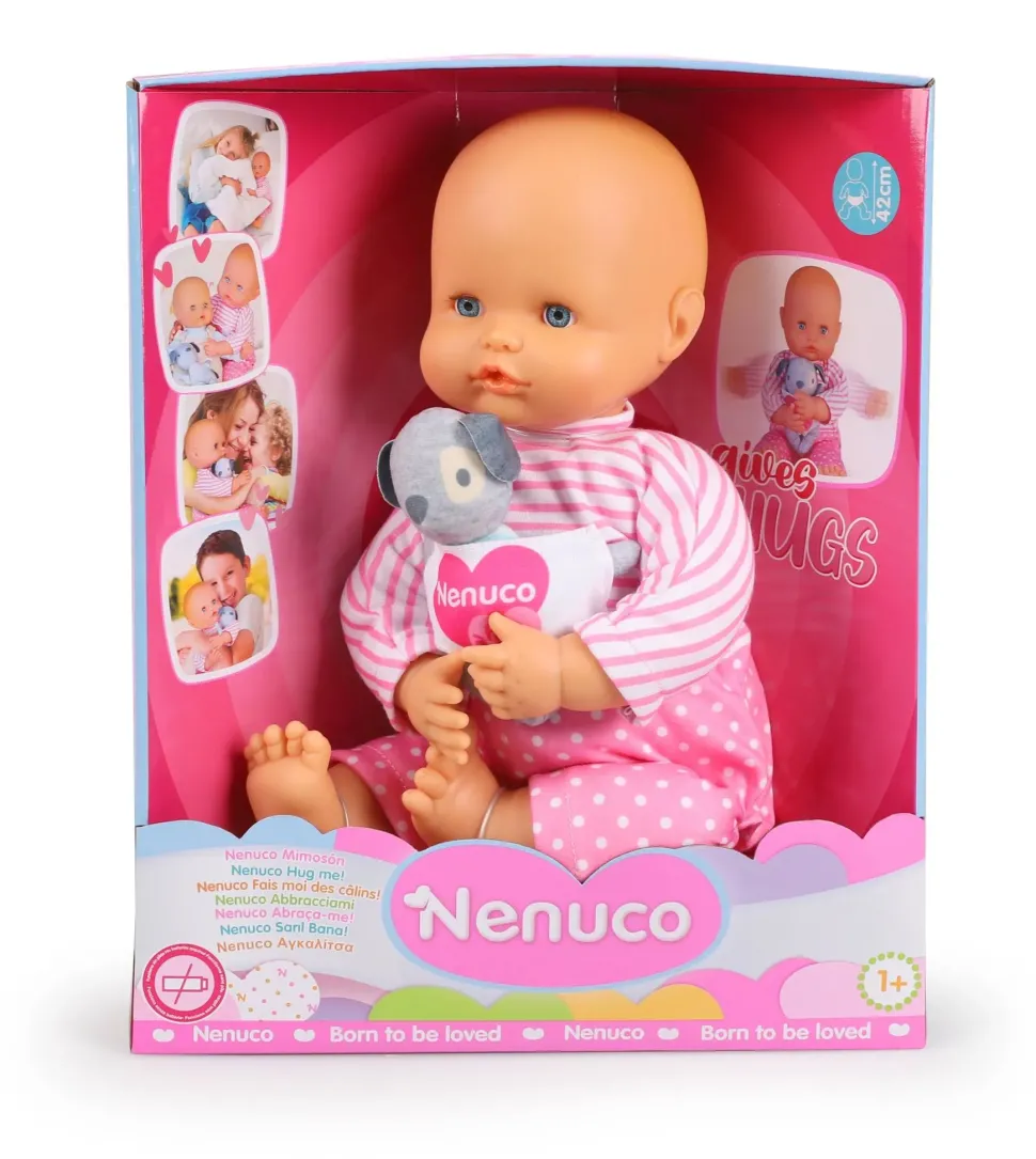 Nenuco Abbracciami, Bambola Da 42 Cm Con Corpo Morbido E Un Simpatico Cucciolo Morbido, Per Bambine/I Da 1 Anno