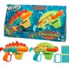 Nerf, Dinosquad Stego-Duo, 2 Blaster, 10 Dardi Nerf Elite 2.0, 2 Design A Forma Di Stegosauro, Blaster Nerf In Gommapiuma Per Giochi All'Aperto Di Bambini E Bambine