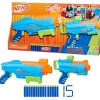Nerf Elite Junior Set Ultimate Starter, 2 Blaster, 15 Dardi Nerf Elite