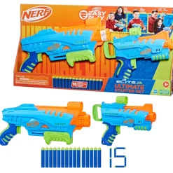 Nerf Elite Junior Set Ultimate Starter, 2 Blaster, 15 Dardi Nerf Elite