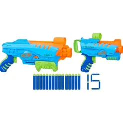 Nerf Elite Junior Set Ultimate Starter, 2 Blaster, 15 Dardi Nerf Elite