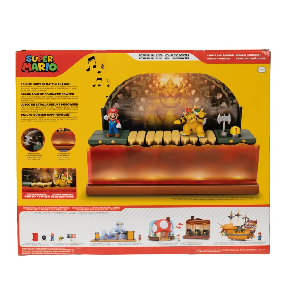 Nintendo Playset Battaglia Di Bowser Deluxe. Con Personaggio Esclusivo!