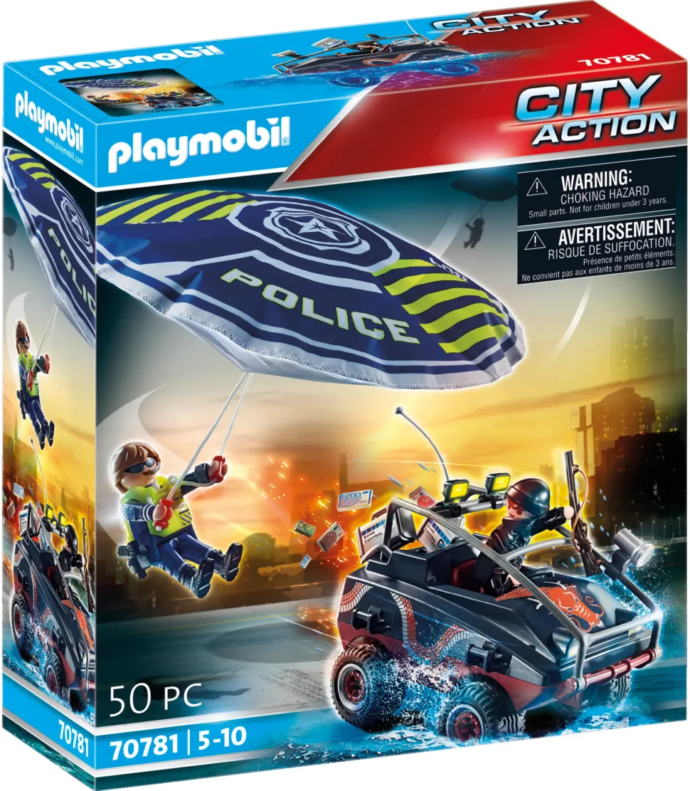 Paracadute Della Polizia E Veicolo
