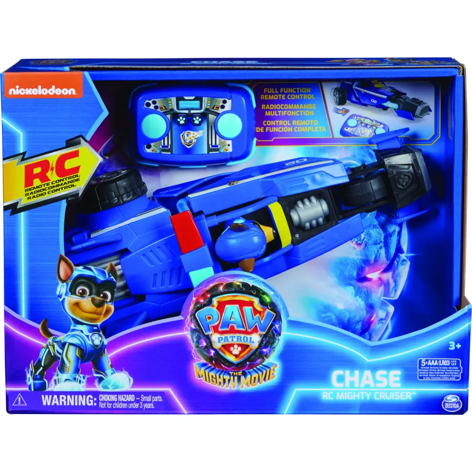 Paw Patrol: Il Super Film, Auto Radiocomandata Con Chase Super Cuccioli Modellato, Giocattoli Per Bambini E Bambine Da 3 Anni In Su