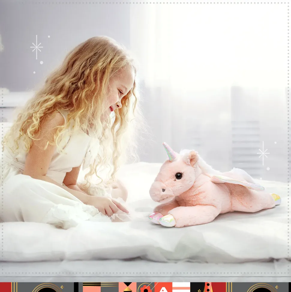 Pegaso Di Peluche Cuddly Con Pelliccia Ultra Morbida, 38 Cm