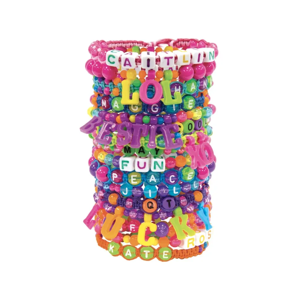 Perline Abc Crea Braccialetti Con Lettere Dell'Alfabeto