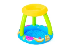 Piscina Frutti Con Fondo Gonfiabile E Copertura, Cm. 94X89X79, Protezione Uv 50+ Pf