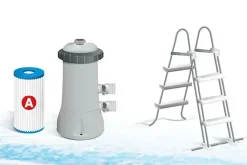 Piscina Prisma Metal Frame 488X244X107 Cm Con Pompa Filtro,Scaletta,Telo Base, Copertura