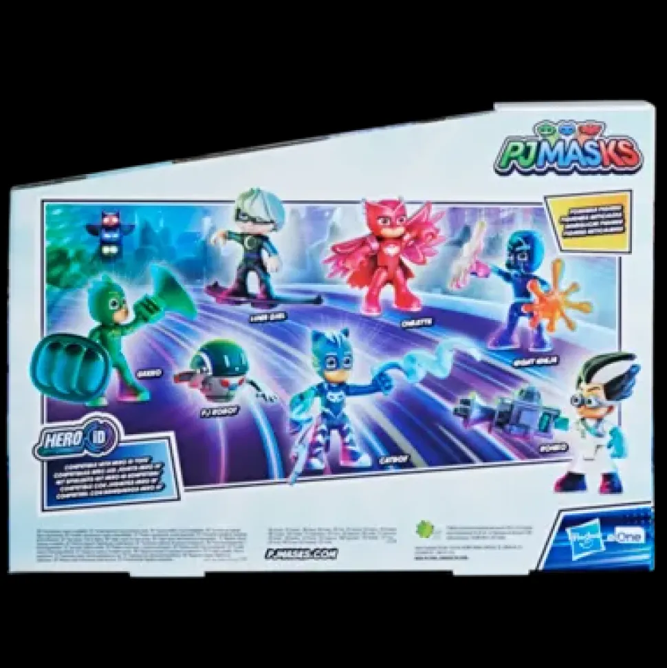 Pj Masks Super Pigiamini, Eroi E Cattivi, Set Da 7 Personaggi E 10 Accessori