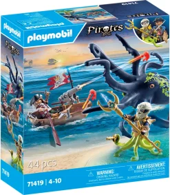 Playmobil 71419 Pirata Con Piovra Gigante Per Bambini Dai 4 Anni