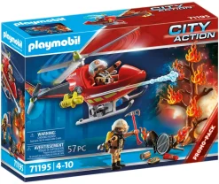 Playmobil City Action 71195 Elicottero Dei Vigili Del Fuoco, Giocattolo Per Bambini Dai 4 Anni In Su