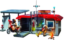 Playmobil City Action 71193 Stazione Dei Vigili Del Fuoco Con Motocicletta Giocattolo Da Viaggio Per Bambini Dai 4 Anni In Su