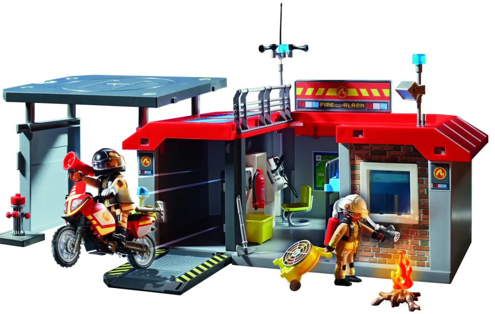 Playmobil City Action 71193 Stazione Dei Vigili Del Fuoco Con Motocicletta Giocattolo Da Viaggio Per Bambini Dai 4 Anni In Su