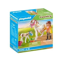 Playmobil Country 71243 Ragazza Con Cavallo E Puledro Per Bambini Dai 4 Anni In Su
