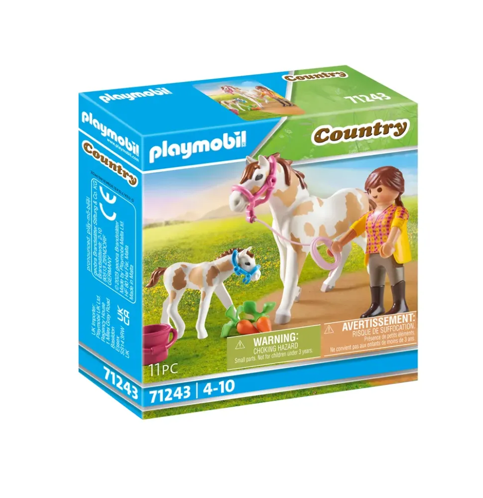 Playmobil Country 71243 Ragazza Con Cavallo E Puledro Per Bambini Dai 4 Anni In Su
