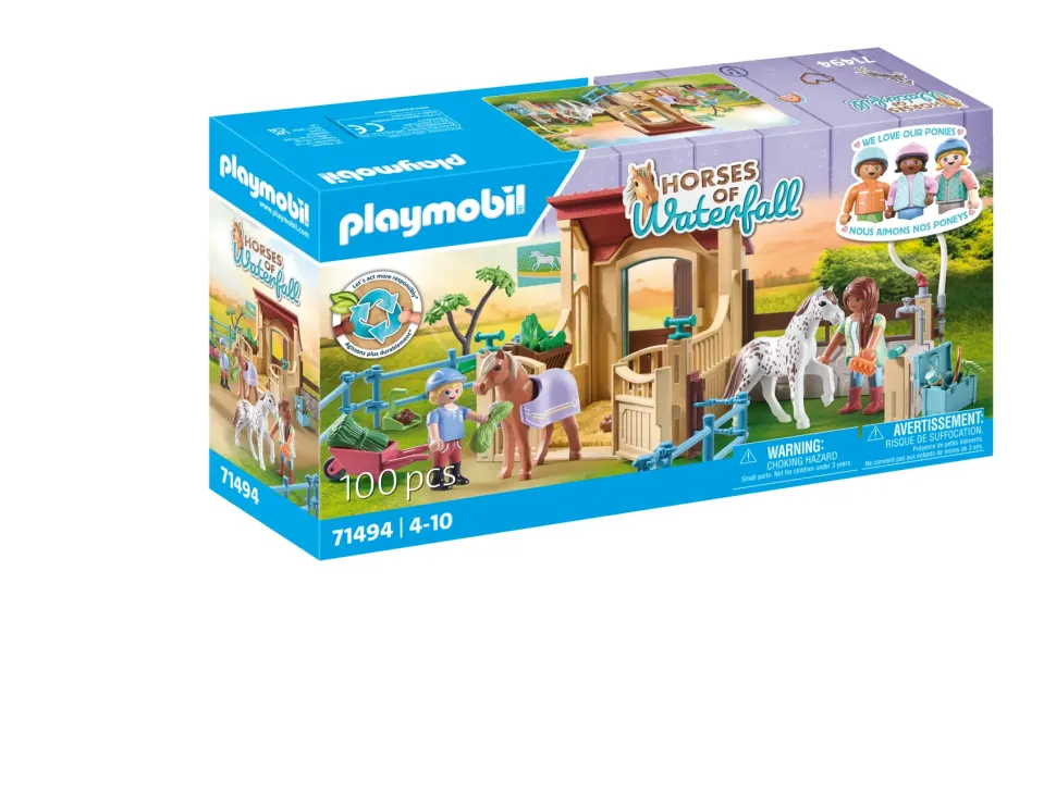 Playmobil Horse Of Waterfall 71494 Scuderia Con Recinto Per Bambini Dai 4 Anni