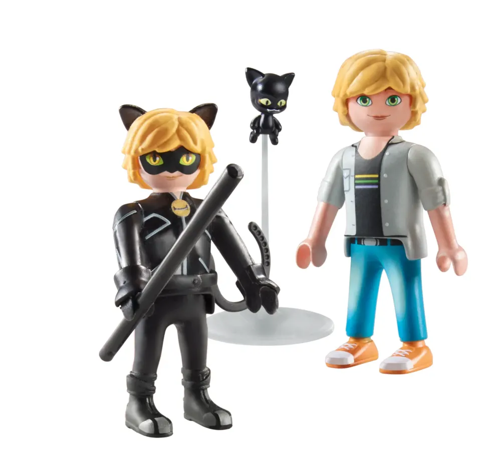 Playmobil Miraculous 71337: Adrien & Chat Noir Per Bambini Dai 4 Anni