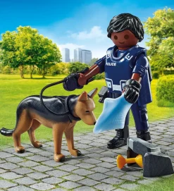 Playmobil Special Plus 71162 Agente Con Cane Poliziotto Per Bambini Dai 4 Anni In Su