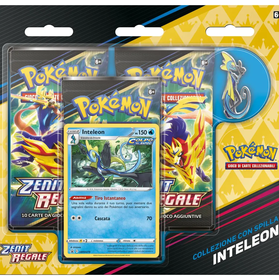 Pokemon Collezione Spilla Rillaboom, Cinderace O Inteleon Zenit Regale