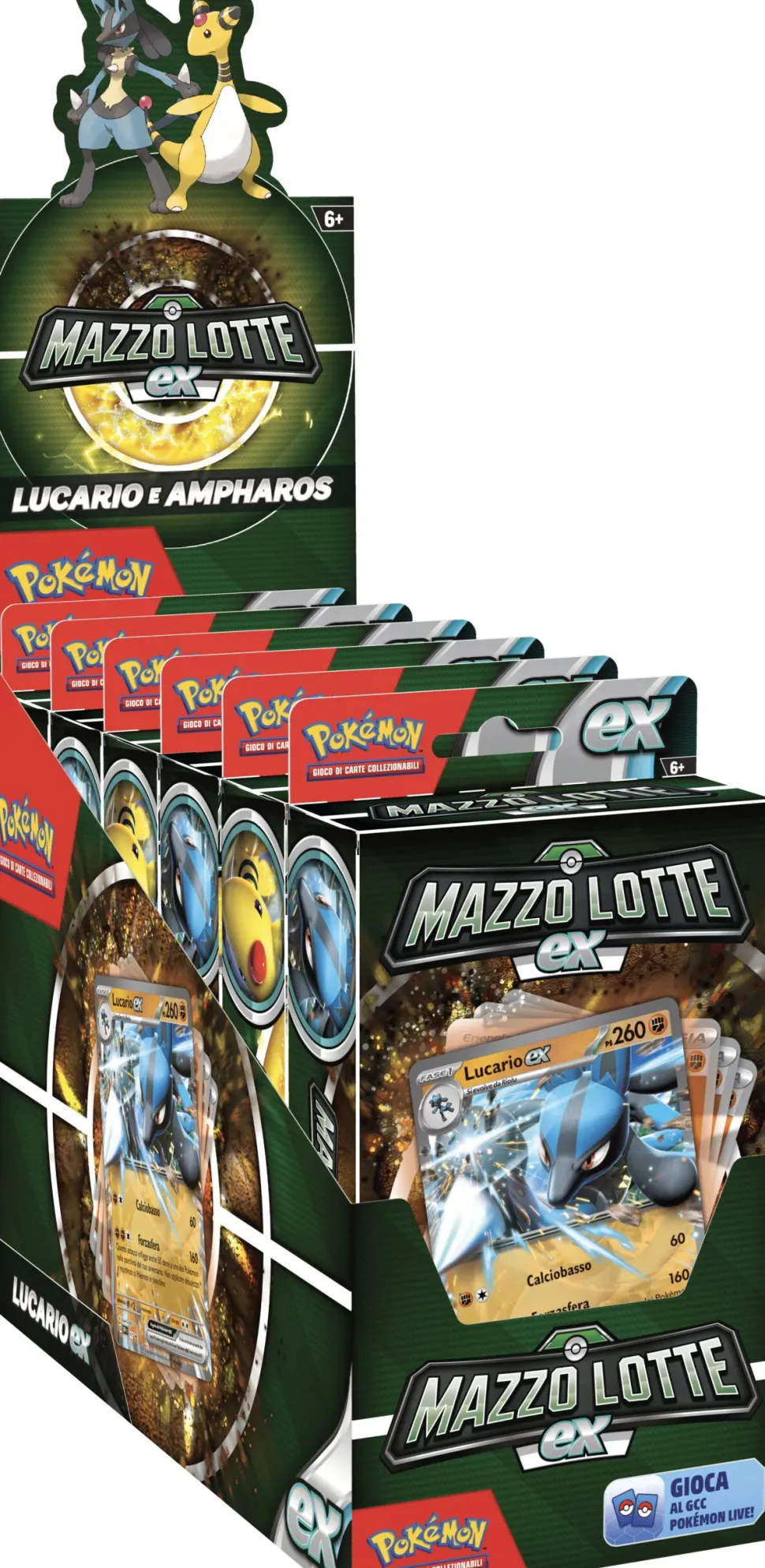 Pokemon Mazzo Lotte Ex Ampharos-Ex / Lucario-Ex