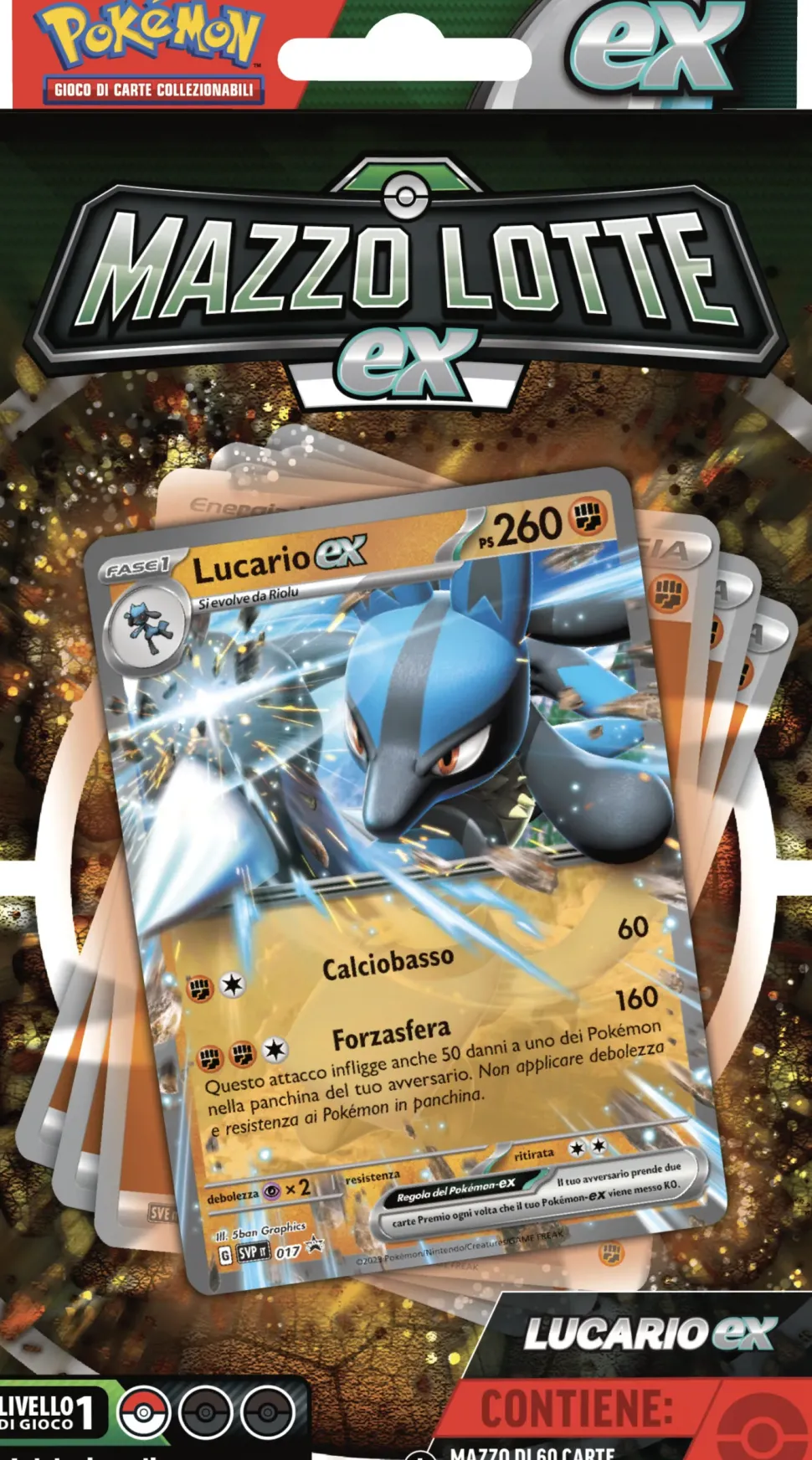 Pokemon Mazzo Lotte Ex Ampharos-Ex / Lucario-Ex