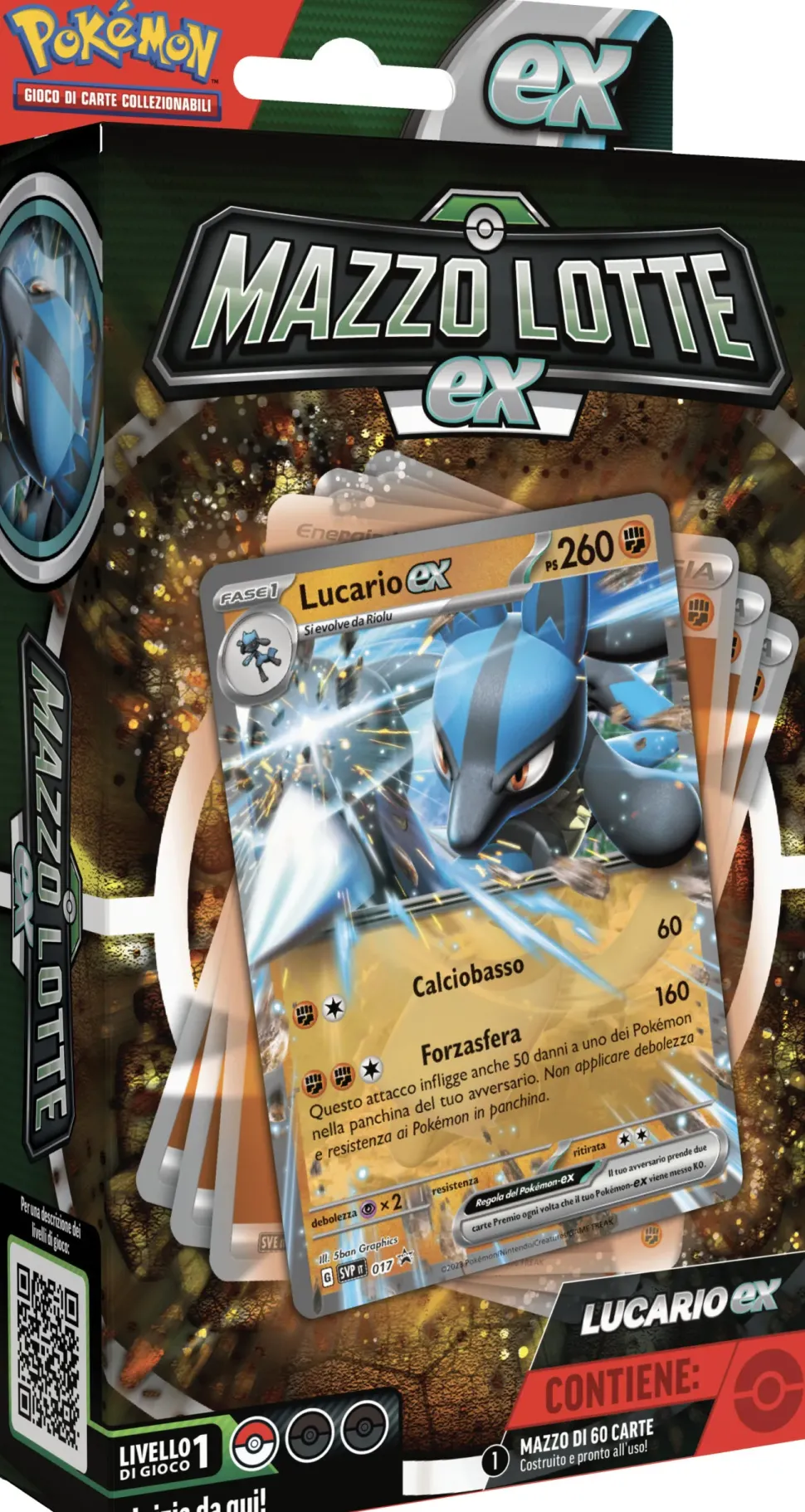 Pokemon Mazzo Lotte Ex Ampharos-Ex / Lucario-Ex