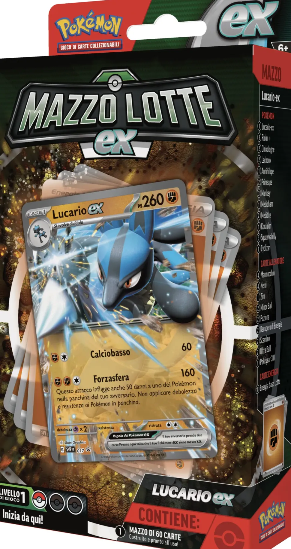 Pokemon Mazzo Lotte Ex Ampharos-Ex / Lucario-Ex