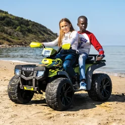 Polaris Sportsman Pro Citrus Peg Perego- L'Emozione Di Guidare Un Quad Elettrico Con Prestazioni Di Alto Livello Su Tutti I Terreni. Ruote Gommate E 2 Motori Silenziosi Con Una Potenza Di Ben 840W. 6 Anni +.