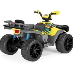 Polaris Sportsman Pro Citrus Peg Perego- L'Emozione Di Guidare Un Quad Elettrico Con Prestazioni Di Alto Livello Su Tutti I Terreni. Ruote Gommate E 2 Motori Silenziosi Con Una Potenza Di Ben 840W. 6 Anni +.