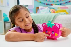 Polly Pocket Cofanetto Orsetto Fragolino, Playset Da Viaggio Con Esterno Interattivo, 2 Micro Bambole E 12 Accessori Inclusi