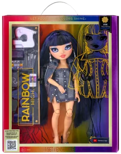 Rainbow High Fashion Doll Serie 5: Kim Nguyen. Bambola Blu Con Vestito Alla Moda E Oltre 10 Accessori Di Gioco Colorati.