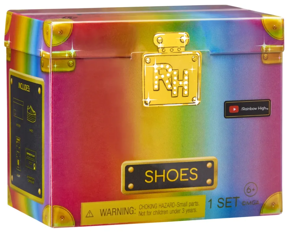 Rainbow High Mini Accessori Studio Scarpe 25+ Paia Collezionabili -Contiene 1 Paio Di Scarpe Di Alta Gamma