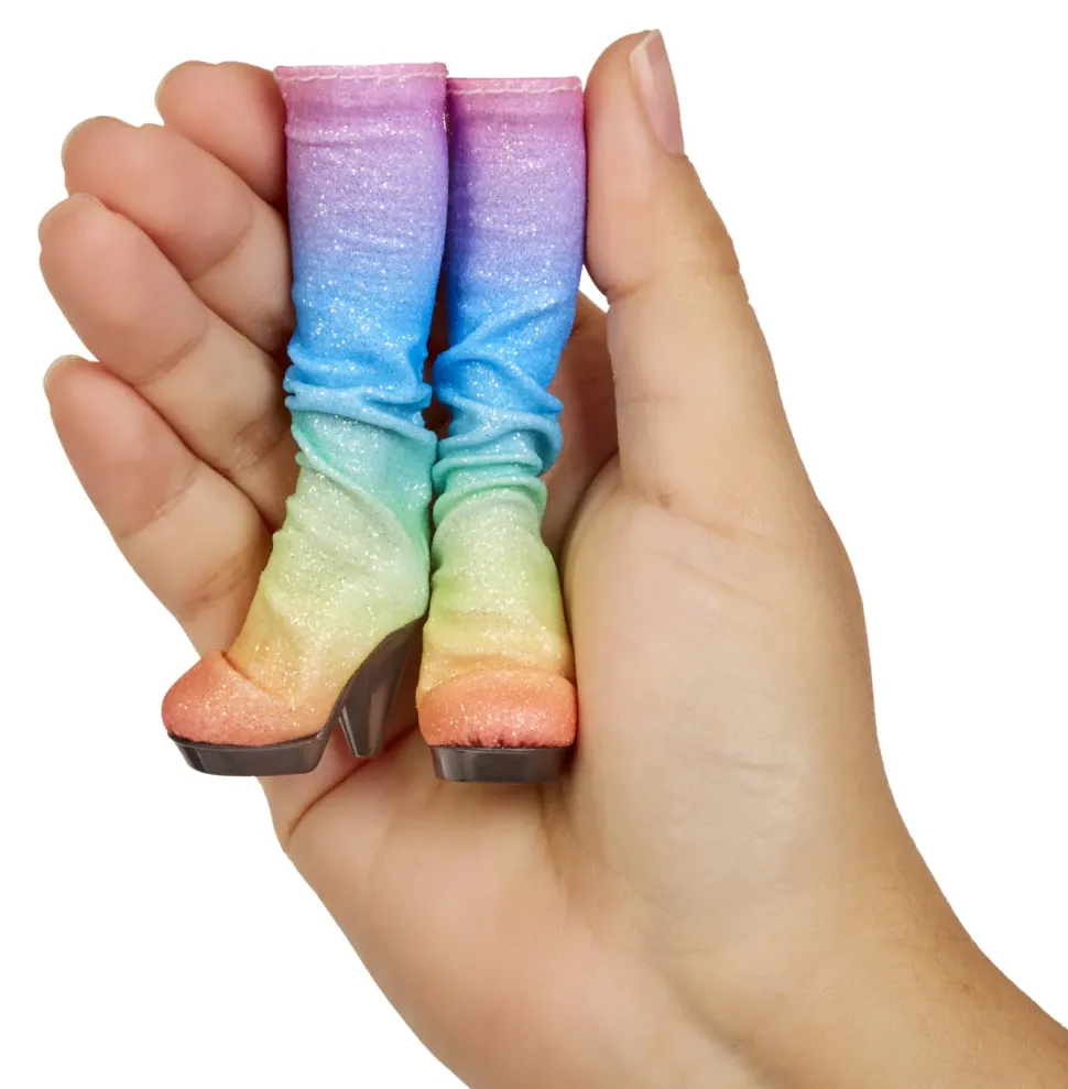 Rainbow High Mini Accessori Studio Scarpe 25+ Paia Collezionabili -Contiene 1 Paio Di Scarpe Di Alta Gamma
