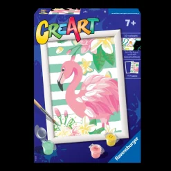 Ravensburger Creart Per Bambini, Kit Per Dipingere Con I Numeri, 7+, Serie E, Fenicottero